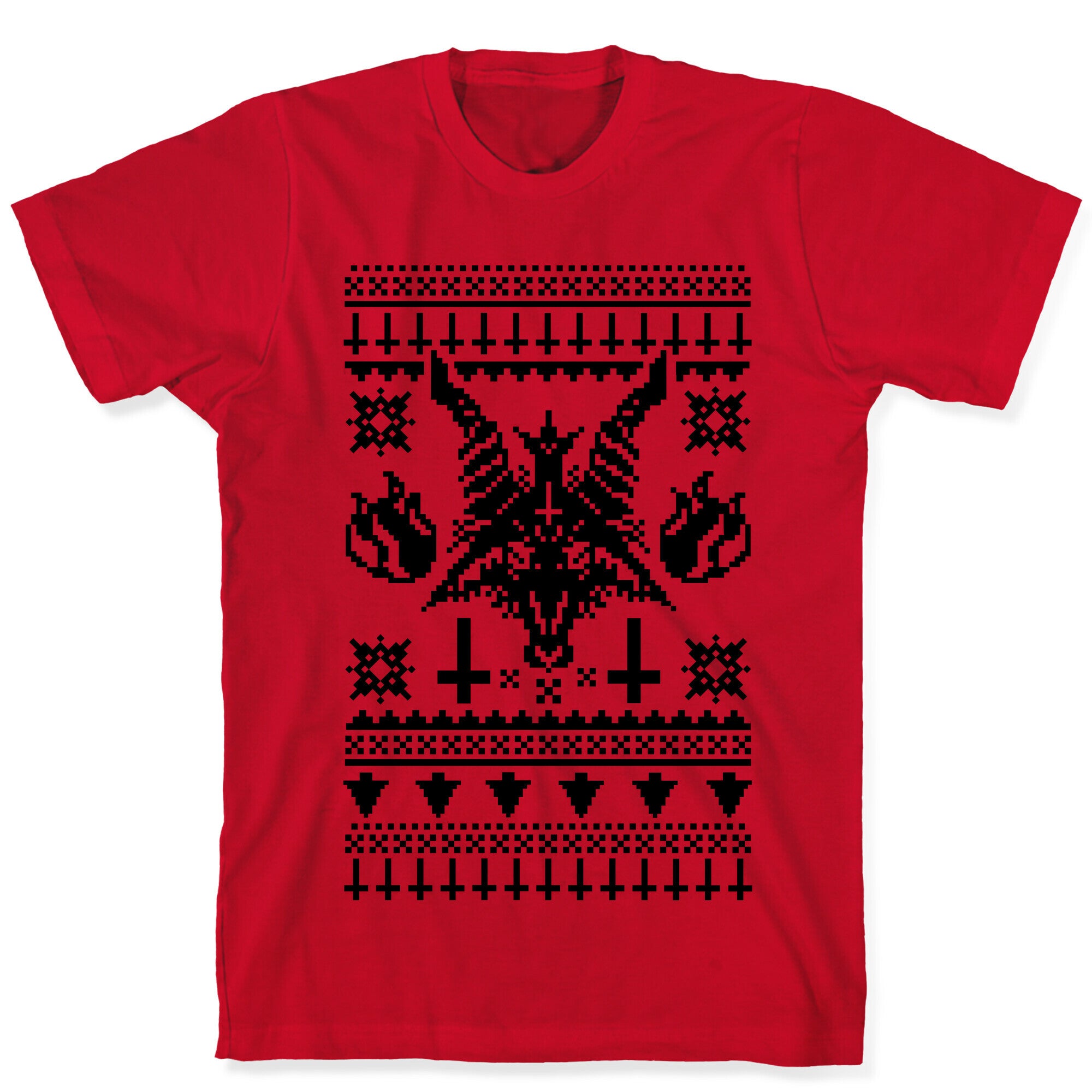 Baphomet Ugly Christmas Sweater  T-Shirt